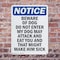 Signmission Beware Of Dog Do Not Enter My OSHA Notice Sign, Plastic, 10in W x 14in L, 2PK OS-2PACK-NS-P-1014-V-10342 - alternate 7